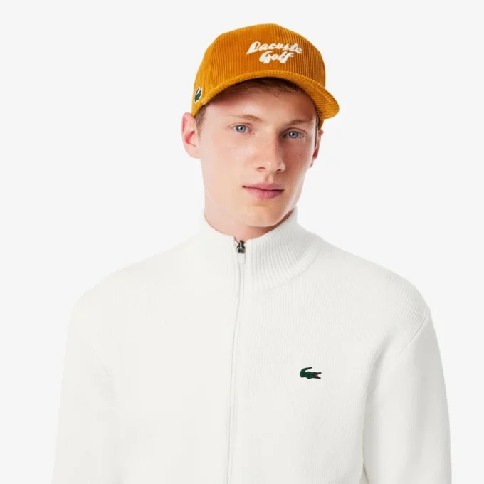 Męski sweter Golf z prążkowanej dzianiny zapinany na zamek Męski sweter Golf z prążkowanej dzianiny zapinany na zamek