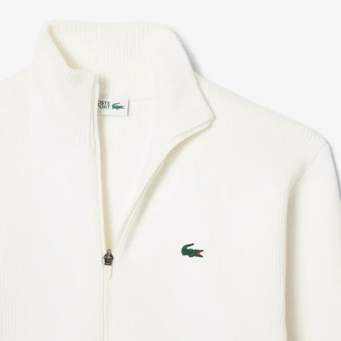 Męski sweter Golf z prążkowanej dzianiny zapinany na zamek Męski sweter Golf z prążkowanej dzianiny zapinany na zamek