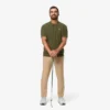 Męski sweter golfowy z krótkim rękawem i kołnierzykiem Polo Męski sweter golfowy z krótkim rękawem i kołnierzykiem Polo