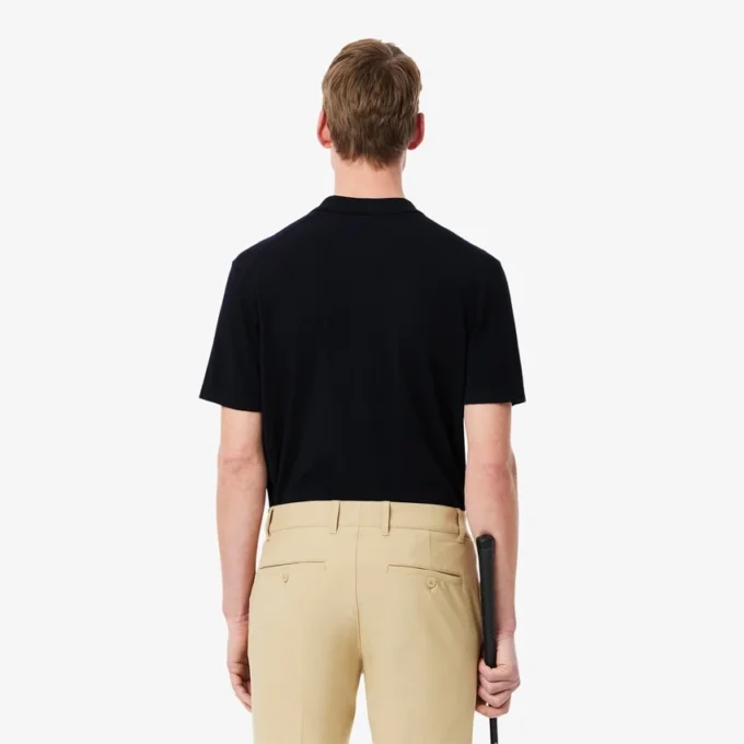 Męski sweter golfowy z krótkim rękawem i kołnierzykiem Polo Męski sweter golfowy z krótkim rękawem i kołnierzykiem Polo