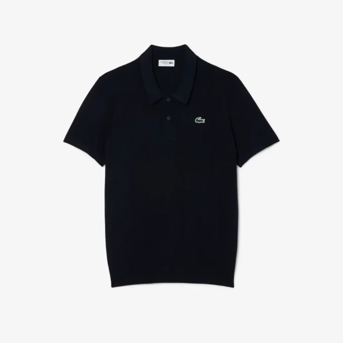 Męski sweter golfowy z krótkim rękawem i kołnierzykiem Polo Męski sweter golfowy z krótkim rękawem i kołnierzykiem Polo