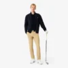Męski sweter golfowy z prążkowanej dzianiny zapinany na zamek Męski sweter golfowy z prążkowanej dzianiny zapinany na zamek