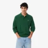 Męski sweter koszulki Polo z wełny o luźnym kroju Męski sweter koszulki Polo z wełny o luźnym kroju