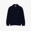 Męski sweter koszulki Polo z wełny o luźnym kroju Męski sweter koszulki Polo z wełny o luźnym kroju