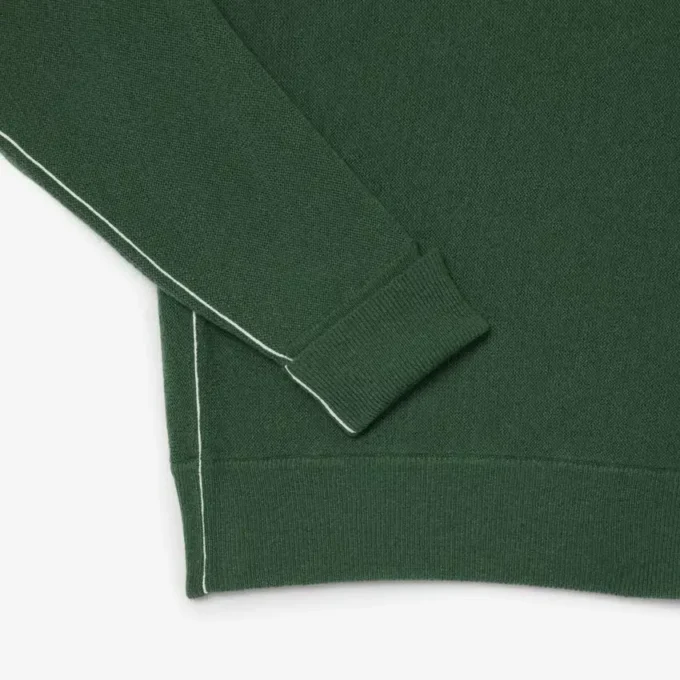 Męski sweter koszulki Polo z wełny o luźnym kroju Męski sweter koszulki Polo z wełny o luźnym kroju