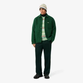 Męski sweter w paski z wełny alpaki
