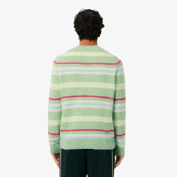 Męski sweter w paski z wełny alpaki Męski sweter w paski z wełny alpaki