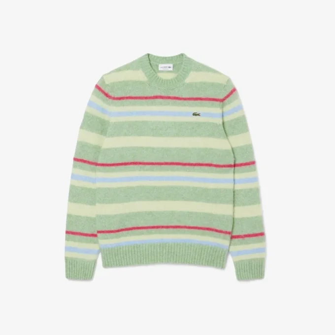 Męski sweter w paski z wełny alpaki Męski sweter w paski z wełny alpaki