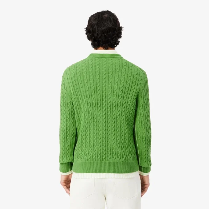 Męski sweter z dzianiny typu cable knit Męski sweter z dzianiny typu cable knit