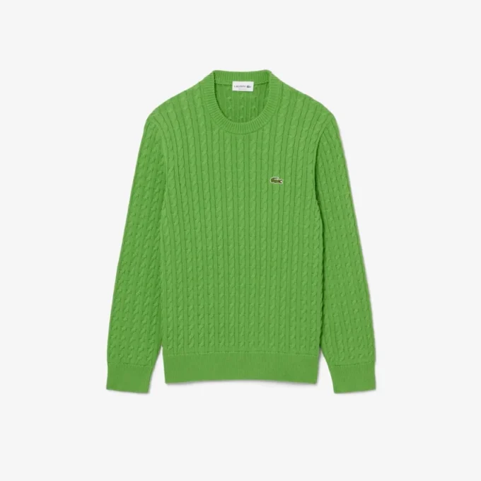 Męski sweter z dzianiny typu cable knit Męski sweter z dzianiny typu cable knit