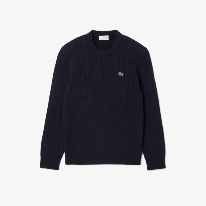 Męski sweter z dzianiny typu cable knit Męski sweter z dzianiny typu cable knit
