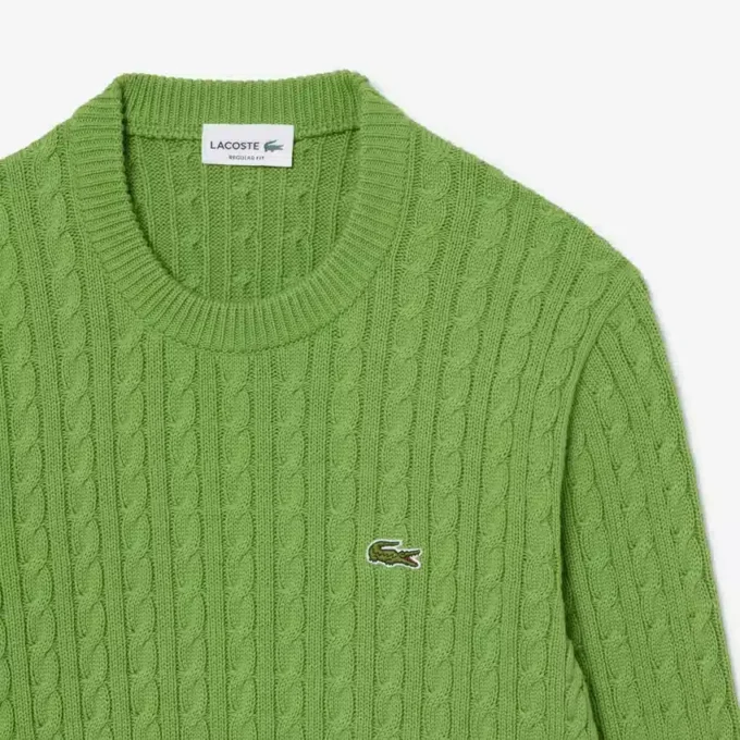 Męski sweter z dzianiny typu cable knit Męski sweter z dzianiny typu cable knit