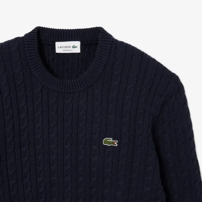 Męski sweter z dzianiny typu cable knit Męski sweter z dzianiny typu cable knit