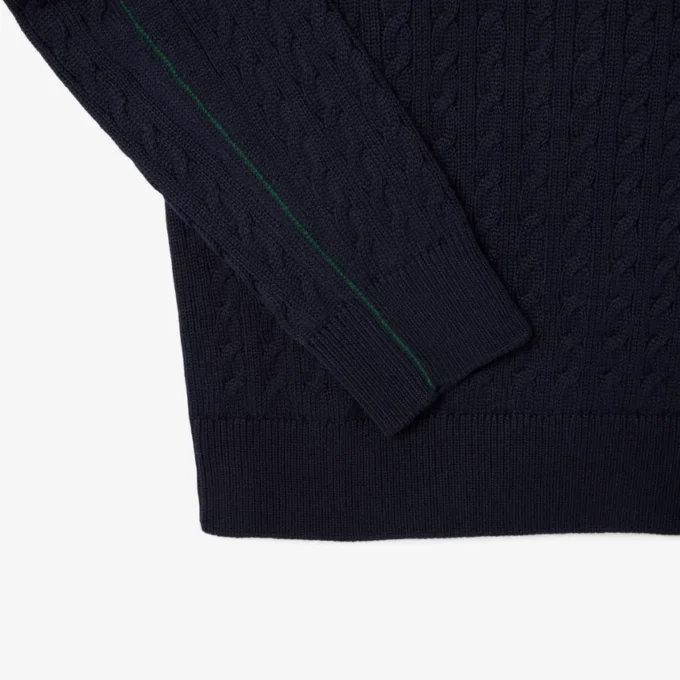 Męski sweter z dzianiny typu cable knit Męski sweter z dzianiny typu cable knit