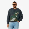 Męski sweter z dzianiny z intarsją w kształcie krokodyla Męski sweter z dzianiny z intarsją w kształcie krokodyla