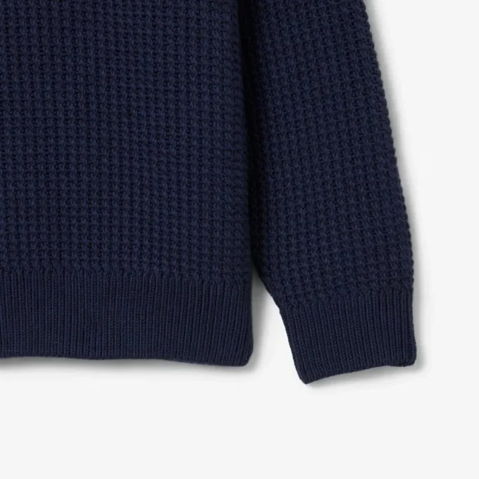 Męski sweter z grubej wełny z półsuwakiem Męski sweter z grubej wełny z półsuwakiem
