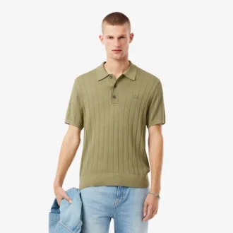 Męski sweter z kołnierzem Koszulki Polo z elastycznej dzianiny prążkowanej Męski sweter z kołnierzem Koszulki Polo z elastycznej dzianiny prążkowanej