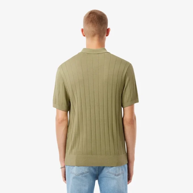 Męski sweter z kołnierzem Koszulki Polo z elastycznej dzianiny prążkowanej Męski sweter z kołnierzem Koszulki Polo z elastycznej dzianiny prążkowanej