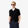 Męski sweter z mieszanki bawełny z otwartym kołnierzem Koszulki Polo Męski sweter z mieszanki bawełny z otwartym kołnierzem Koszulki Polo