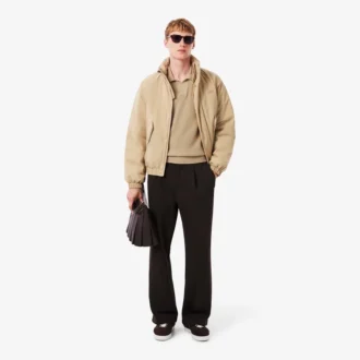 Męski sweter z mieszanki bawełny z otwartym kołnierzem Koszulki Polo Męski sweter z mieszanki bawełny z otwartym kołnierzem Koszulki Polo