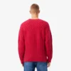 Męski sweter z wełny o luźnym kroju z efektem patchworku Męski sweter z wełny o luźnym kroju z efektem patchworku