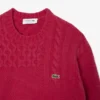 Męski sweter z wełny o luźnym kroju z efektem patchworku Męski sweter z wełny o luźnym kroju z efektem patchworku
