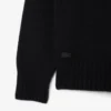 Męski sweter z wełny z intarsją z logo marki Męski sweter z wełny z intarsją z logo marki