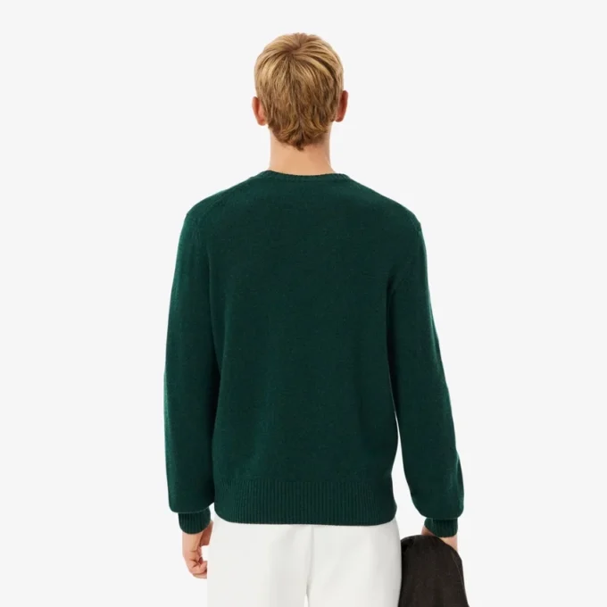 Męski sweter z wełny z okrągłym dekoltem Męski sweter z wełny z okrągłym dekoltem