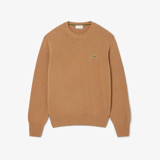 Męski sweter z wełny z okrągłym dekoltem Męski sweter z wełny z okrągłym dekoltem