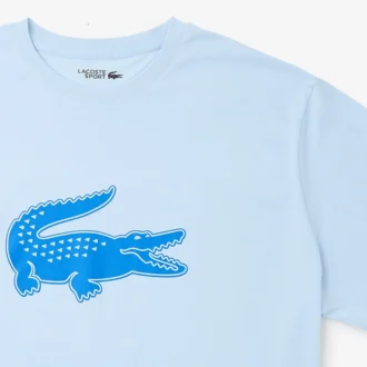 Męski T-shirt sportowy o luźnym kroju z oddychającym logo Męski T-shirt sportowy o luźnym kroju z oddychającym logo