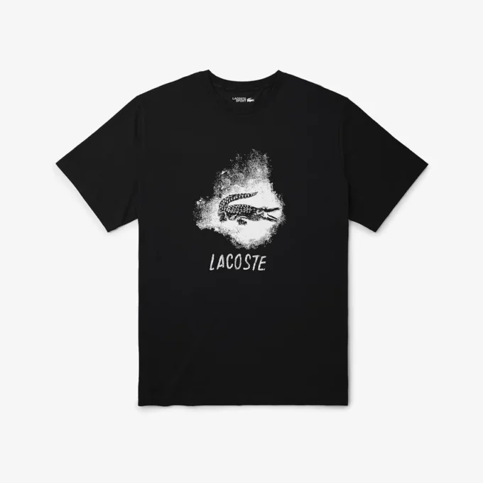 Męski T-shirt sportowy z motywem krokodyla w kroju Big Fit Męski T-shirt sportowy z motywem krokodyla w kroju Big Fit