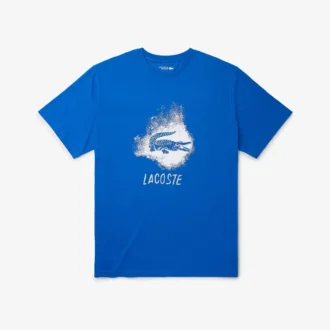 Męski T-shirt sportowy z motywem krokodyla w kroju Big Fit Męski T-shirt sportowy z motywem krokodyla w kroju Big Fit