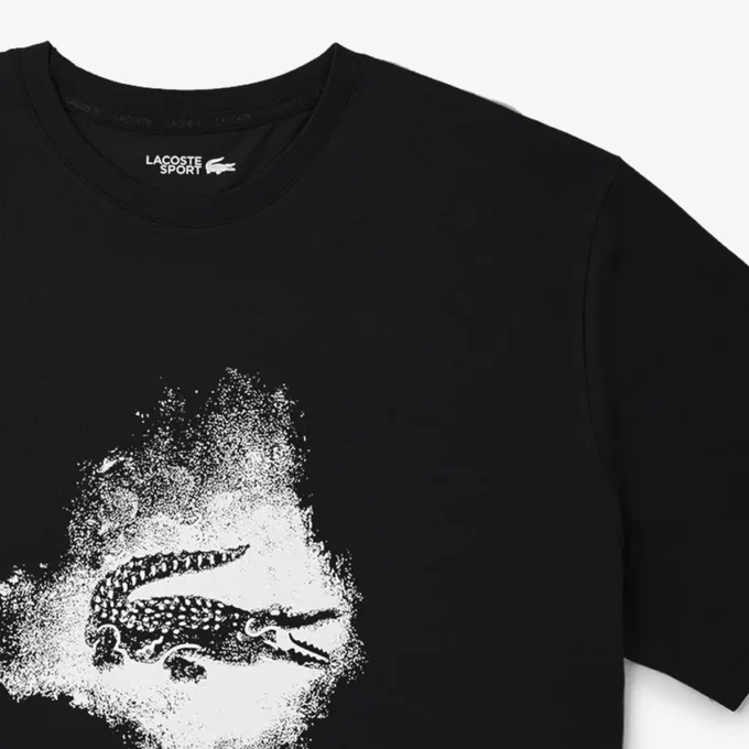 Męski T-shirt sportowy z motywem krokodyla w kroju Big Fit Męski T-shirt sportowy z motywem krokodyla w kroju Big Fit