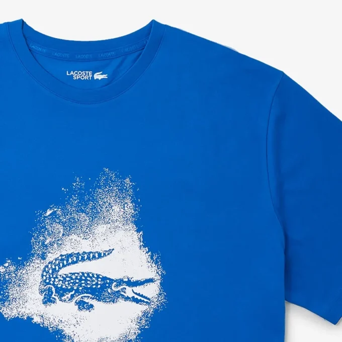 Męski T-shirt sportowy z motywem krokodyla w kroju Big Fit Męski T-shirt sportowy z motywem krokodyla w kroju Big Fit