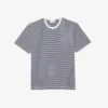 Męski T-shirt w paski z grubej bawełny Męski T-shirt w paski z grubej bawełny