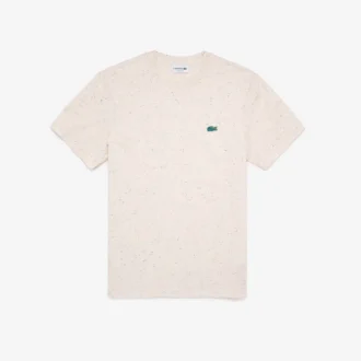 Męski T-shirt z bawełnianego dżerseju o regularnym kroju z nadrukiem w cętki