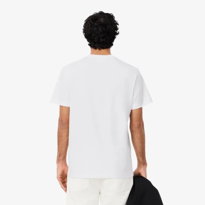 Męski T-shirt z bawełnianego dżerseju z logo Męski T-shirt z bawełnianego dżerseju z logo