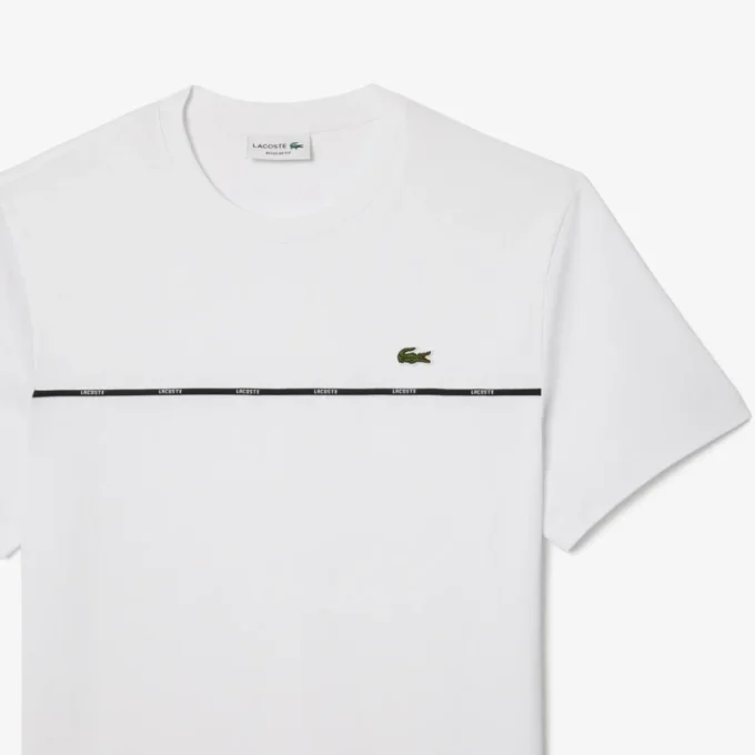 Męski T-shirt z bawełnianego dżerseju z logo Męski T-shirt z bawełnianego dżerseju z logo