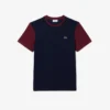 Męski T-shirt z bawełny o regularnym kroju z kontrastowymi wstawkami Męski T-shirt z bawełny o regularnym kroju z kontrastowymi wstawkami
