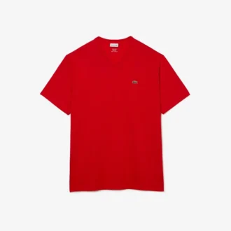 Męski T-shirt z dekoltem w serek i luźnym krojem z bawełny Pima Męski T-shirt z dekoltem w serek i luźnym krojem z bawełny Pima