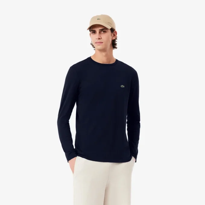 Męski T-shirt z długim rękawem z bawełny Pima Męski T-shirt z długim rękawem z bawełny Pima