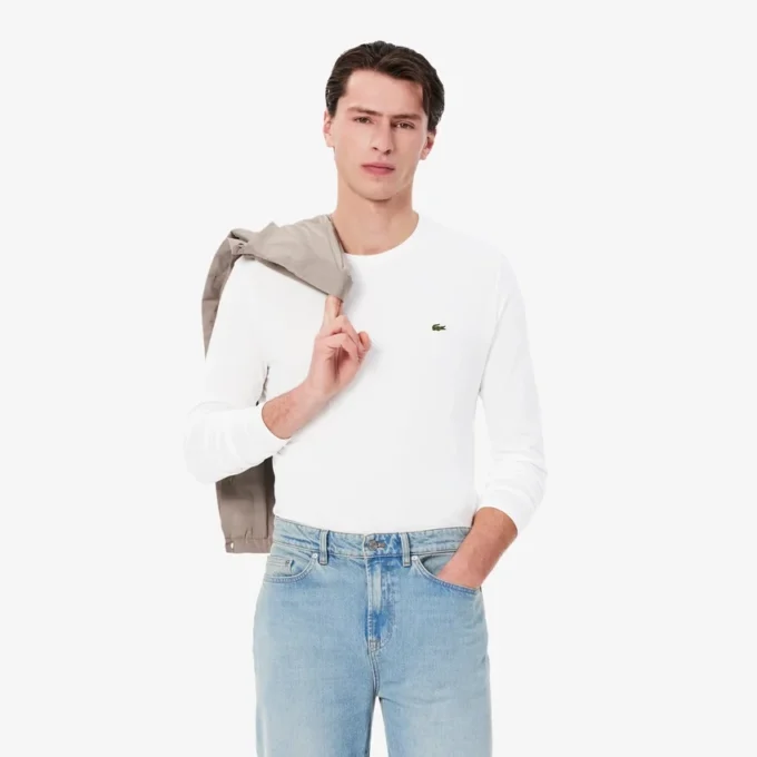 Męski T-shirt z długim rękawem z bawełny Pima Męski T-shirt z długim rękawem z bawełny Pima