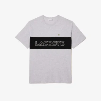 Męski T-shirt z dzianiny dżersejowej w stylu Big Fit z kontrastowymi wstawkami Męski T-shirt z dzianiny dżersejowej w stylu Big Fit z kontrastowymi wstawkami