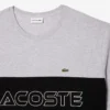 Męski T-shirt z dzianiny dżersejowej w stylu Big Fit z kontrastowymi wstawkami Męski T-shirt z dzianiny dżersejowej w stylu Big Fit z kontrastowymi wstawkami