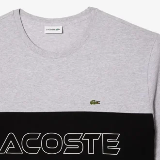 Męski T-shirt z dzianiny dżersejowej w stylu Big Fit z kontrastowymi wstawkami Męski T-shirt z dzianiny dżersejowej w stylu Big Fit z kontrastowymi wstawkami