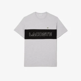 Męski T-shirt z dzianiny jerseyowej w stylu Tall Fit z kontrastowymi wstawkami Męski T-shirt z dzianiny jerseyowej w stylu Tall Fit z kontrastowymi wstawkami