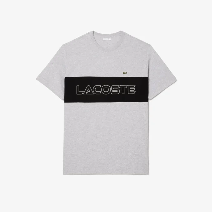 Męski T-shirt z dzianiny jerseyowej w stylu Tall Fit z kontrastowymi wstawkami Męski T-shirt z dzianiny jerseyowej w stylu Tall Fit z kontrastowymi wstawkami