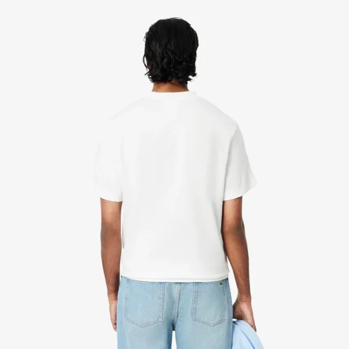 Męski T-shirt z grubej bawełny z nadrukiem Męski T-shirt z grubej bawełny z nadrukiem