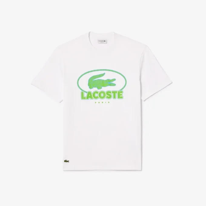 Męski T-shirt z grubej bawełny z nadrukiem Męski T-shirt z grubej bawełny z nadrukiem