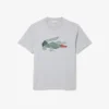 Męski T-shirt z grubej bawełny z nadrukiem krokodyla Męski T-shirt z grubej bawełny z nadrukiem krokodyla